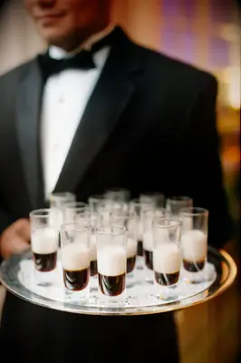 Espresso martini shots fall signature wedding cocktail
