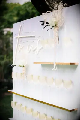 Champagne toast fall signature wedding drink