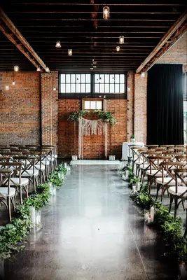 Macrame and wedding arch greenery