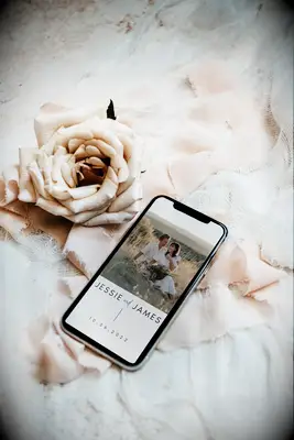 Minimalist online wedding invitation