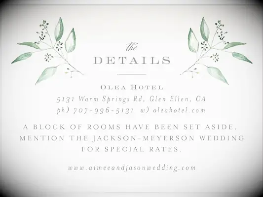 Minimal serif black type with greenery graphics on white background