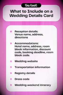 Exactly What to Put on Details Card for Your Wedding