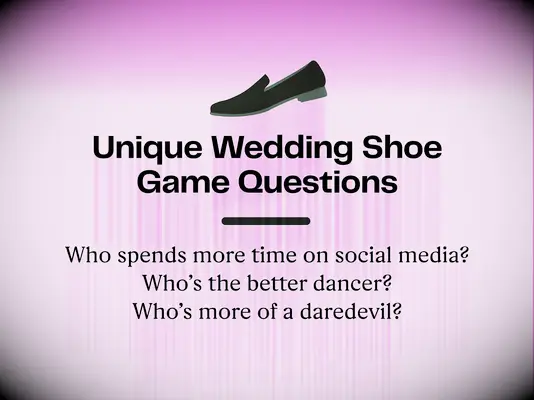  Sample unique wedding shoe game questions the couple will love