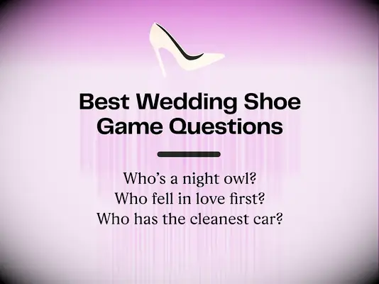 List of the best wedding shoe game questions to ask the couple