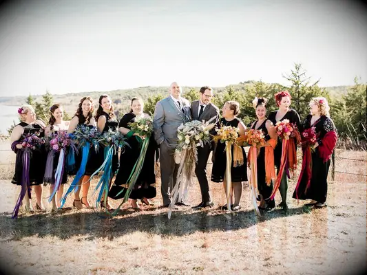 outdoor wedding venues farm over creek