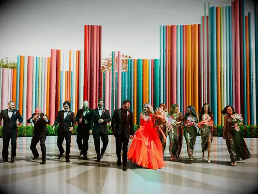 outdoor wedding venue neon museum