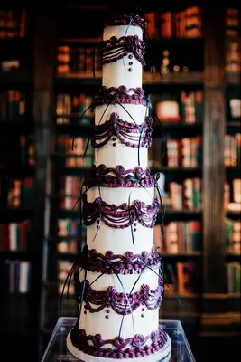 extra tall trendy wedding cake