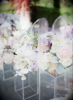 Peony and Rose Aisle Florals