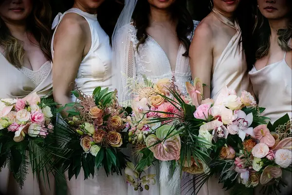 Peachy-Tropical Anthurium Bouquets