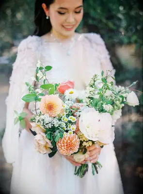 Dahlia, Ranunculus and Peony Bouquet