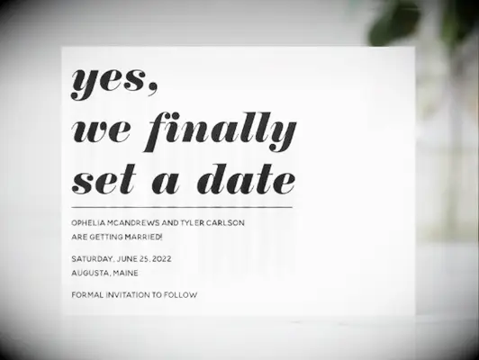 zazzle we have a date funny black and white save the date card
