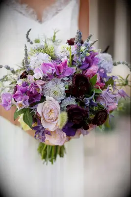 Marvelous Lavender Wildflower Wedding Bouquet