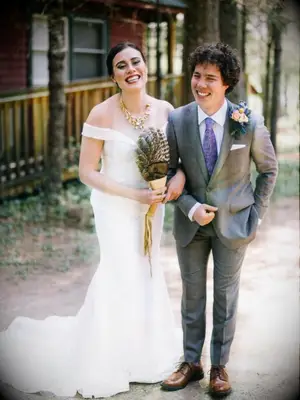 Bride and groom at Native American wedding