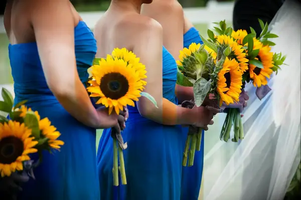 Sunflower one flower wedding bouquet