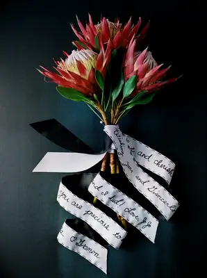 Protea one flower wedding bouquet