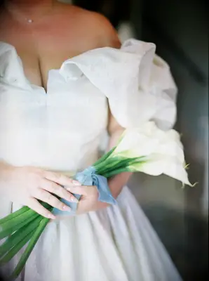 Calla lily one-flower wedding bouquet