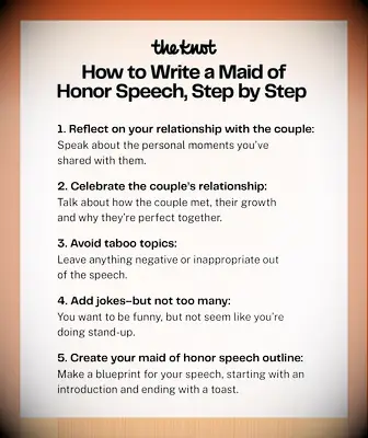 Maid of Honor Speech Step by Step Guide