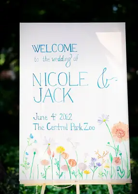 Garden-themed wedding sign