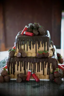 Square chocolate peanut butter groom