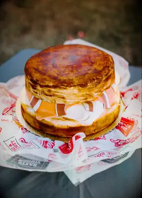 Breakfast sandwich-shaped groom