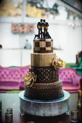 Louis Vuitton themed groom