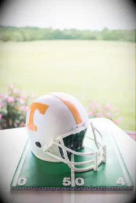 Football helmet-shaped groom