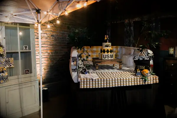 Tailgate themed groom