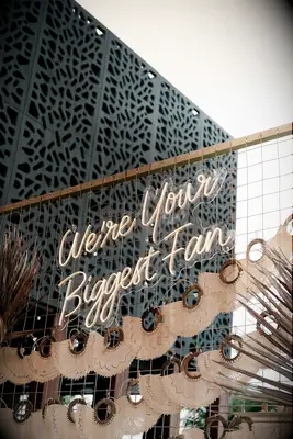 Boho fan wedding favors