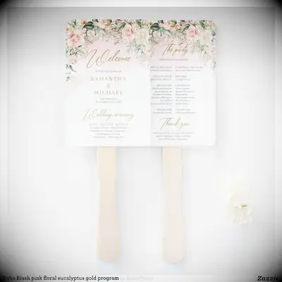 Classic florals wedding program
