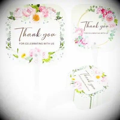 Thank you wedding fans