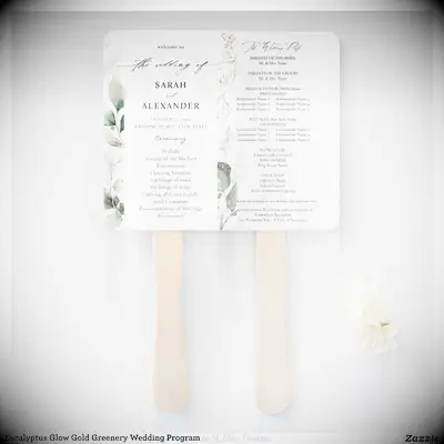 Wedding program fan
