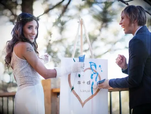 painting wedding unity ceremony