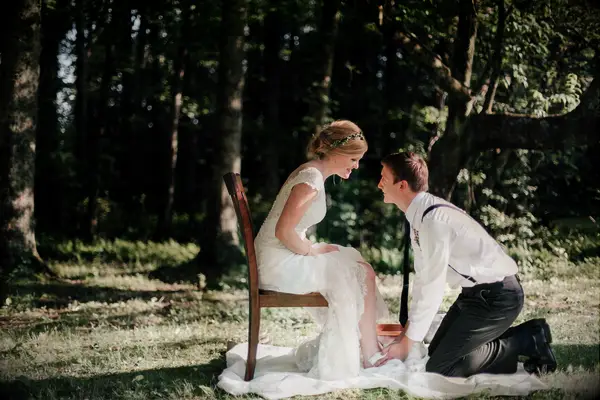A foot washing unity ceremony