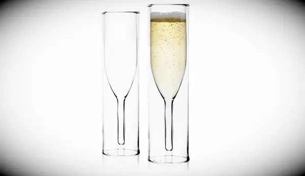 Double walled champagne glasses from Amazon