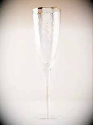Anthropologie iridescent wedding champagne flutes
