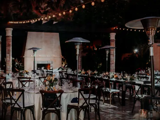 winter wedding ideas space heaters