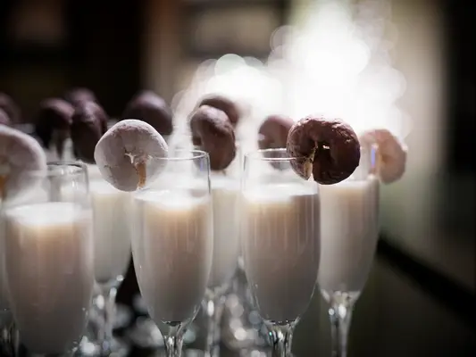 winter wedding ideas doughnuts and milk
