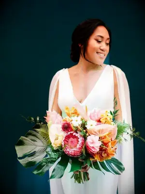 Monstera leaf bouquet