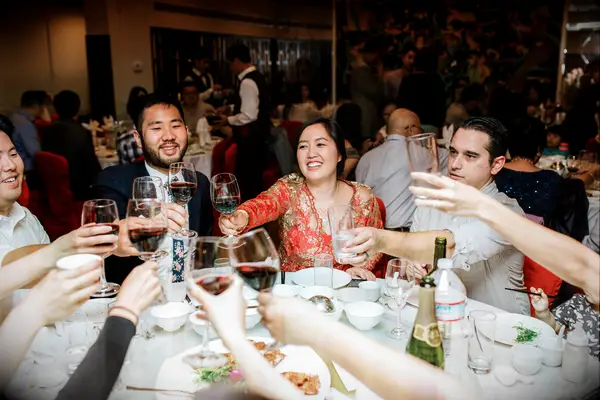 Toast during Chinese wedding feast