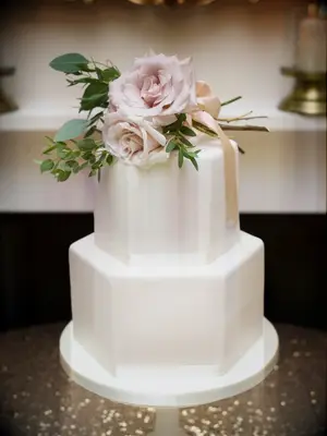 hexagonal wedding cake