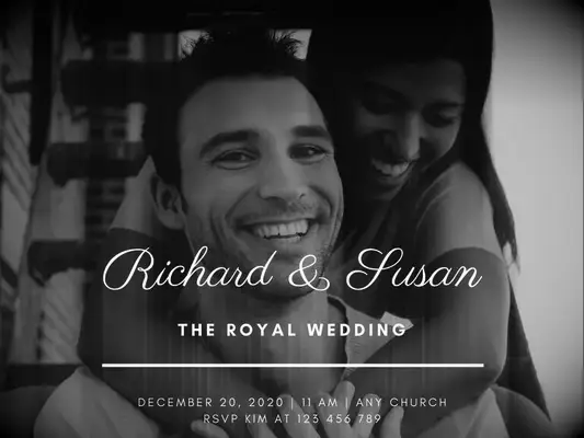 Hvor du kan finde bryllupsinvitationer, kan du justere og udskrive