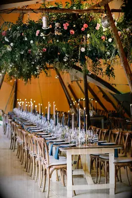 Taper Runner Wedding Candle Centerpiece