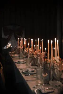 Bows Wedding Candle Centerpiece