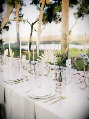 Taupe Boho Wedding Candle Centerpiece