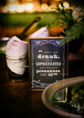 Funny bar wedding sign