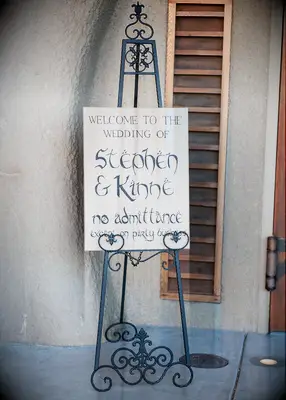 LOTR themed funny wedding sign