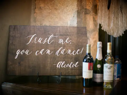 Funny wedding bar sign