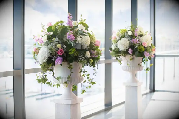 Hydrangea and Rose Altar Décor