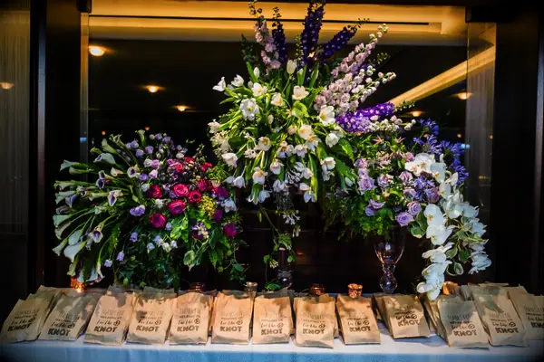 Cascading Spring Centerpiece with Tulips and Lilies