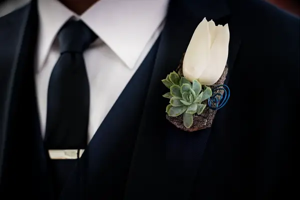White Tulip Boutonniere